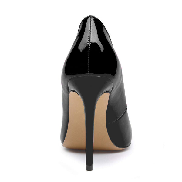 Aachcol Women's Patent Leather Pointed Toe Stilettos | Elegant High Heel Dress Shoes