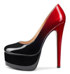 Aachcol Women's High Heels Platform Pumps Slip On Sexy Round Toe Stilettos 5.9 Inches Inch Heel Classic Dress Party Shoes