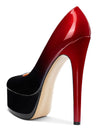Aachcol Women's High Heels Platform Pumps Slip On Sexy Round Toe Stilettos 5.9 Inches Inch Heel Classic Dress Party Shoes