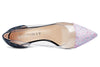 Aachcol Women's High Heels Transparent Clear Pumps Slip On Sexy Pointed Toe Stilettos 4 Inch Colorful Glitter Heel