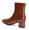 Aachcol Women's Warm Ankle Boots Chunky Block Low-Heels Boot With Zipper Square-Toe Chelsea Booties