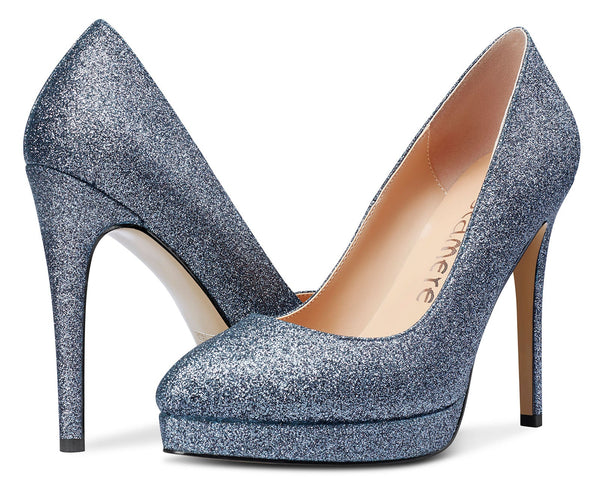Aachcol Womens High Heels Platform Pumps Slip-on Stilettos 12CM Heel Office Dress Fashion Shoes