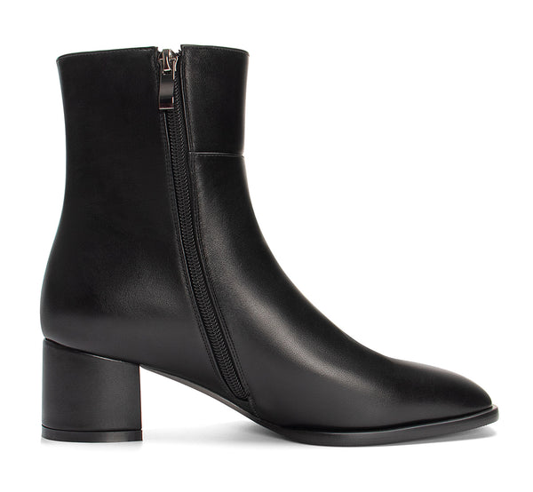 Aachcol Women's Warm Ankle Boots Chunky Block Low-Heels Boot With Zipper Square-Toe Chelsea Booties