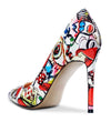 CASTAMERE Womens High-Heels Pumps Stiletto Pointed-Toe Slip-On Pump Evening Shoes 4 Inch Heel