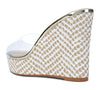 Aachcol Womens High Heels Platform Wedge Sandals Clear Transparent Comfortable Slippers Leather Lining Slip-on Office Colorfull Shoes 10CM Heel
