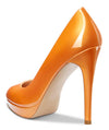 CASTAMERE Womens High Heels Platform Pumps Slip-on Stilettos 12CM Heel Office Dress Patent Shoes