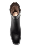 Aachcol Women's Warm Ankle Boots Chunky Block Low-Heels Boot With Zipper Square-Toe Chelsea Booties