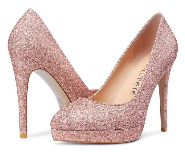 Aachcol Womens High Heels Platform Pumps Slip-on Stilettos 12CM Heel Office Dress Fashion Shoes