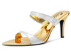 Aachcol Womens Mid-Heels Slingback Sandals Sexy Strap Pointy Toe Slip-on Sandal 8CM Heels