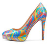 Aachcol Womens High Heels Platform Pumps Slip-on Stilettos 12CM Heel Office Dress Fashion Shoes