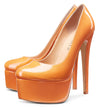 Aachcol Women's High Heels Platform Pumps Slip On Sexy Round Toe Stilettos 5.9 Inches Inch Heel Classic Dress Party Shoes