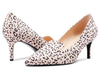Aachcol Womens Stiletto Mid Heels Office Pumps Pointed Toe Slip-on 6CM Bling Suede