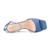 Aachcol Women High Wedge Heel Peep Open Toe Sandals Ankle Strap Buckle Office Party Cute Classic 3.9 Inches Heels Blue