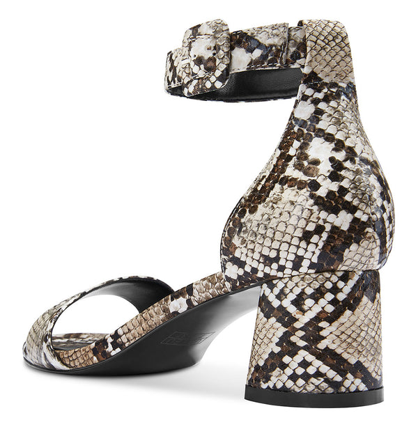CASTAMERE Womens Chunky Block Heel Sandals Ankle Strap Open Toe Buckle 5CM Heels Sandal