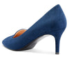 Aachcol Womens Stiletto Mid Heels Office Pumps Pointed Toe Slip-on 6CM Bling Suede