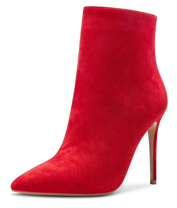 CASTAMERE Womens High Heel Ankle Boots Pointed Toe Slip-on Buckle Stiletto Boot 10CM Heels