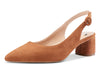 Aachcol Womens Chunky Block Heels Slingback Pumps Slip-on Pointy Toe 5CM Heel Sandals