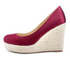 Aachcol Womens High Heels Platform Wedge Pumps Comfortable Leather Lining Slip-on Office Satin Shoes 10CM Heel