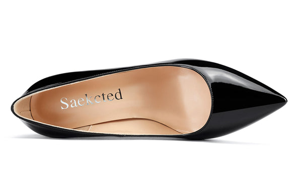 CASTAMERE Womens High-Heels Pumps Stiletto Pointed-Toe Slip-On Pump Evening Shoes 4 Inch Heel