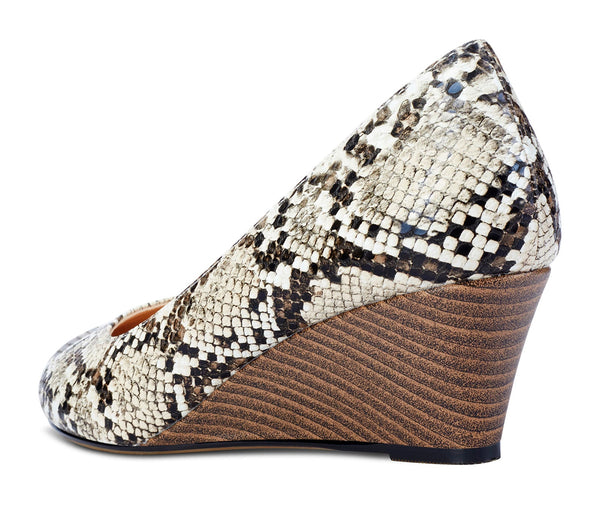 Aachcol Womens Wedge Heels Pumps Comfort Slip-on Round-Toe Basic Pump 2Inch Mid-Heel