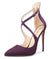 Aachcol Women's High Heels Cross Ankle Strap Pumps Pointed Toe 4.7" Inch Suede Heel Buckle
