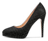 Aachcol Womens High Heels Platform Pumps Slip-on Stilettos 12CM Heel Office Dress Fashion Shoes