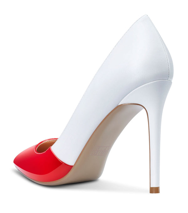 CASTAMERE Womens High-Heels Pumps Stiletto Pointed-Toe Slip-On Pump Evening Shoes 4 Inch Heel