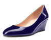 Aachcol Women's Mid-Heel Pumps Closed Round Toe Wedge Comfort Dress Pump Office 2Inch Heels Wedges Shoes