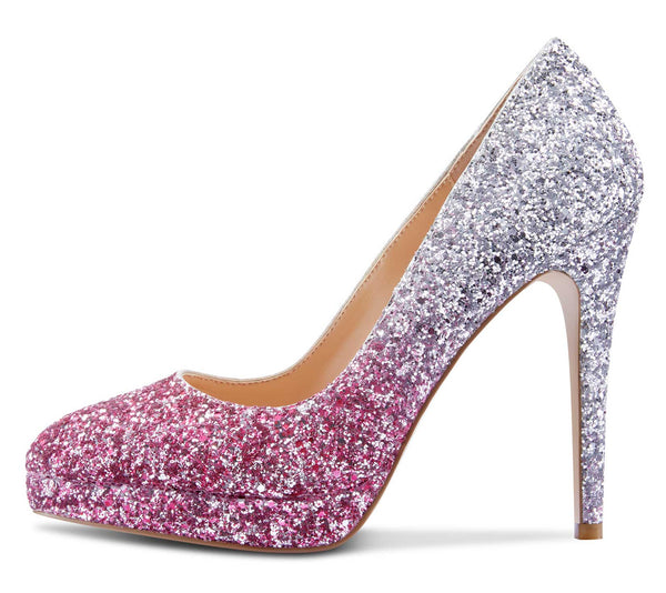 Aachcol Womens High Heels Platform Pumps Slip-on Stilettos 12CM Heel Office Dress Fashion Shoes