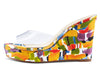 Aachcol Womens High Heels Platform Wedge Sandals Clear Transparent Comfortable Slippers Leather Lining Slip-on Office Shoes 10CM Heel