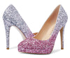 Aachcol Womens High Heels Platform Pumps Slip-on Stilettos 12CM Heel Office Dress Fashion Shoes