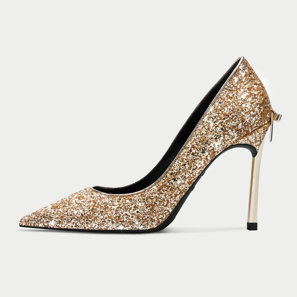 Aachcol Women Stiletto High Heel Close Pointed Toe Slip-on Pumps Bow-Knot Wedding Party Sexy Dress Classic Shoes