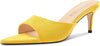 Aachcol Womens Mid Heel Pointed Toe Sandals Mules Shoes Slip-on Slingback Prom Party Dress Basic Classic Summer 2.6 Inches Heels