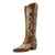 Aachcol Brown floral embroidered Western boot