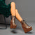 Crocodile Textured Ankle Boots with Zipper, Lace-up, and Ankle Straps _ 2-inch Platform Bootie, 6-inch Heel Shoes