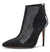 Aachcol Women's Mesh Ankle Boots High Heels Sandals Booties Slip On Pointed Toe Stilettos Boots with Zipper 10CM Heels