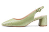 Aachcol Womens Chunky Block Heels Slingback Pumps Slip-on Pointy Toe 5CM Heel Sandals
