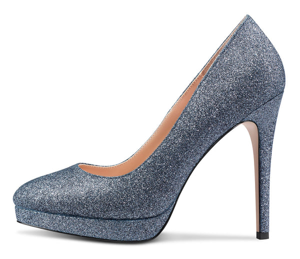 Aachcol Womens High Heels Platform Pumps Slip-on Stilettos 12CM Heel Office Dress Fashion Shoes