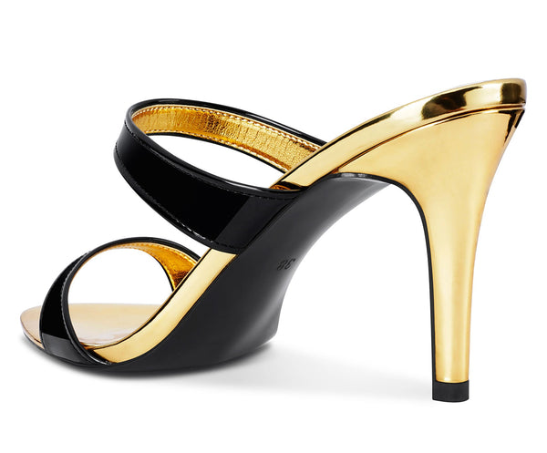 Aachcol Womens Mid-Heels Slingback Sandals Sexy Strap Pointy Toe Slip-on Sandal 8CM Heels