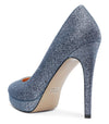 Aachcol Womens High Heels Platform Pumps Slip-on Stilettos 12CM Heel Office Dress Fashion Shoes