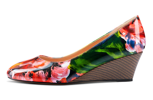Aachcol Womens Wedge Heels Pumps Comfort Slip-on Round-Toe Basic Pump 2Inch Mid-Heel