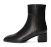 Aachcol Women's Warm Ankle Boots Chunky Block Low-Heels Boot With Zipper Square-Toe Chelsea Booties