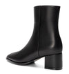 Aachcol Women's Warm Ankle Boots Chunky Block Low-Heels Boot With Zipper Square-Toe Chelsea Booties