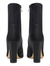 Aachcol Women's High Heels Ankle Boots Pointed Toe Boot with Zipper Basic Office Boot 4" Chunky Heel Shoes