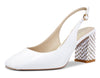 Aachcol Womens Slingback Chunky Heels Pumps Comfortable Leather Square-Toe Block Mid-Heels Office Classic Fashion Shoes 7.5 cm Heel