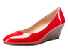 Aachcol Womens Wedge Heels Pumps Comfort Slip-on Round-Toe Basic Pump 2Inch Mid-Heel