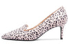 Aachcol Womens Stiletto Mid Heels Office Pumps Pointed Toe Slip-on 6CM Bling Suede