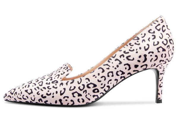 Aachcol Womens Stiletto Mid Heels Office Pumps Pointed Toe Slip-on 6CM Bling Suede
