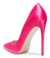 CASTAMERE Womens Sky High Heels Basic Pumps Pointed Toe Stilettos 12CM Heel Satin Shoes