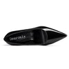 Aachcol Womens Pumps Pointed Toe Slip On Stiletto High Heel Patent Dress Shoes Office Black 3.5 Inch